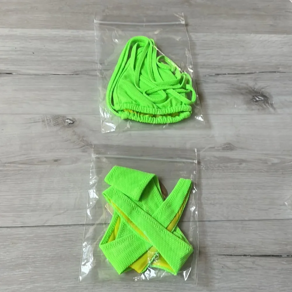 Mirtylla Sahara Green L Bikini Top‎ & Bottom NWT IN PACKAGING